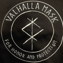Load image into Gallery viewer, Valhalla Mask T-shirt Brand Logo
